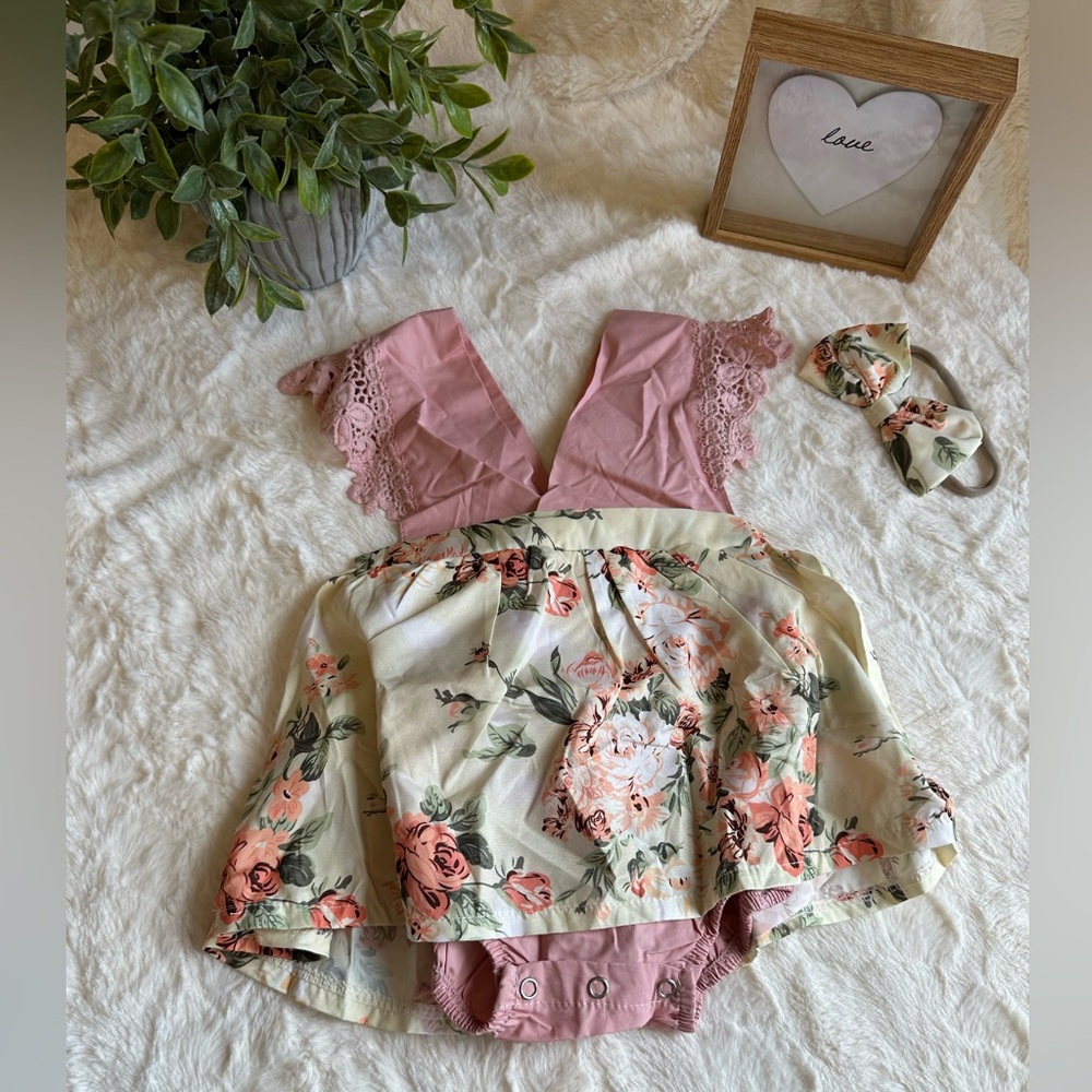 Floral romper outfit